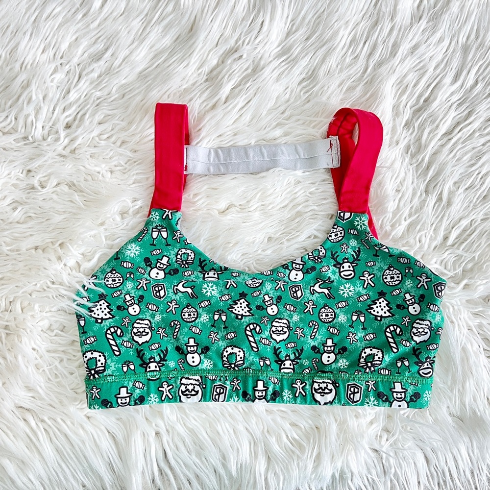 Born primitive Christmas sports bra